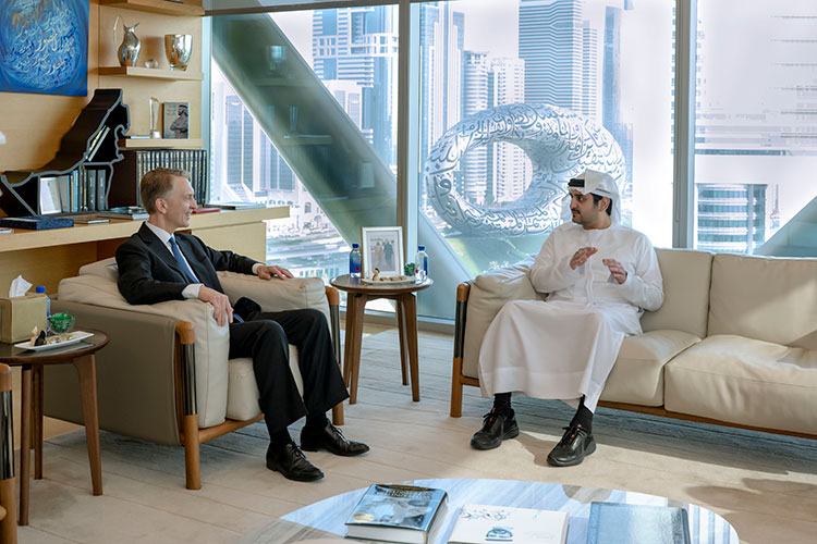 Maktoum Bin Mohammed Meets With The Ceo Of Brookfield Asset Management